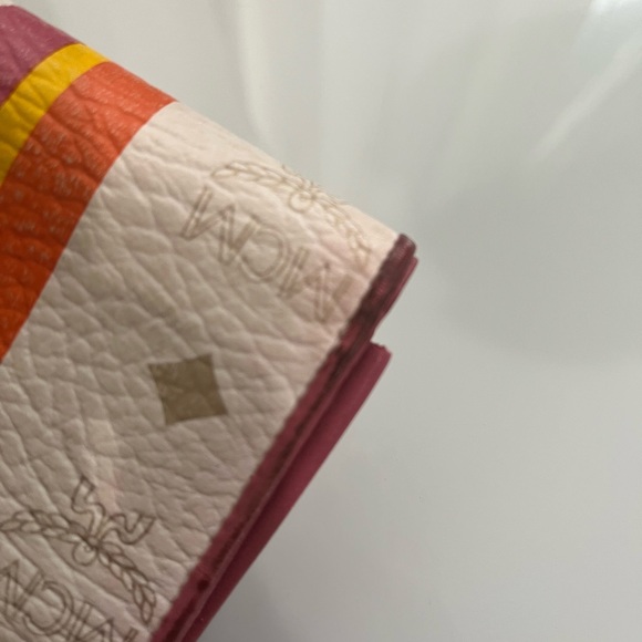 MCM White Visetos Small Trifold Wallet - Picture 8 of 14
